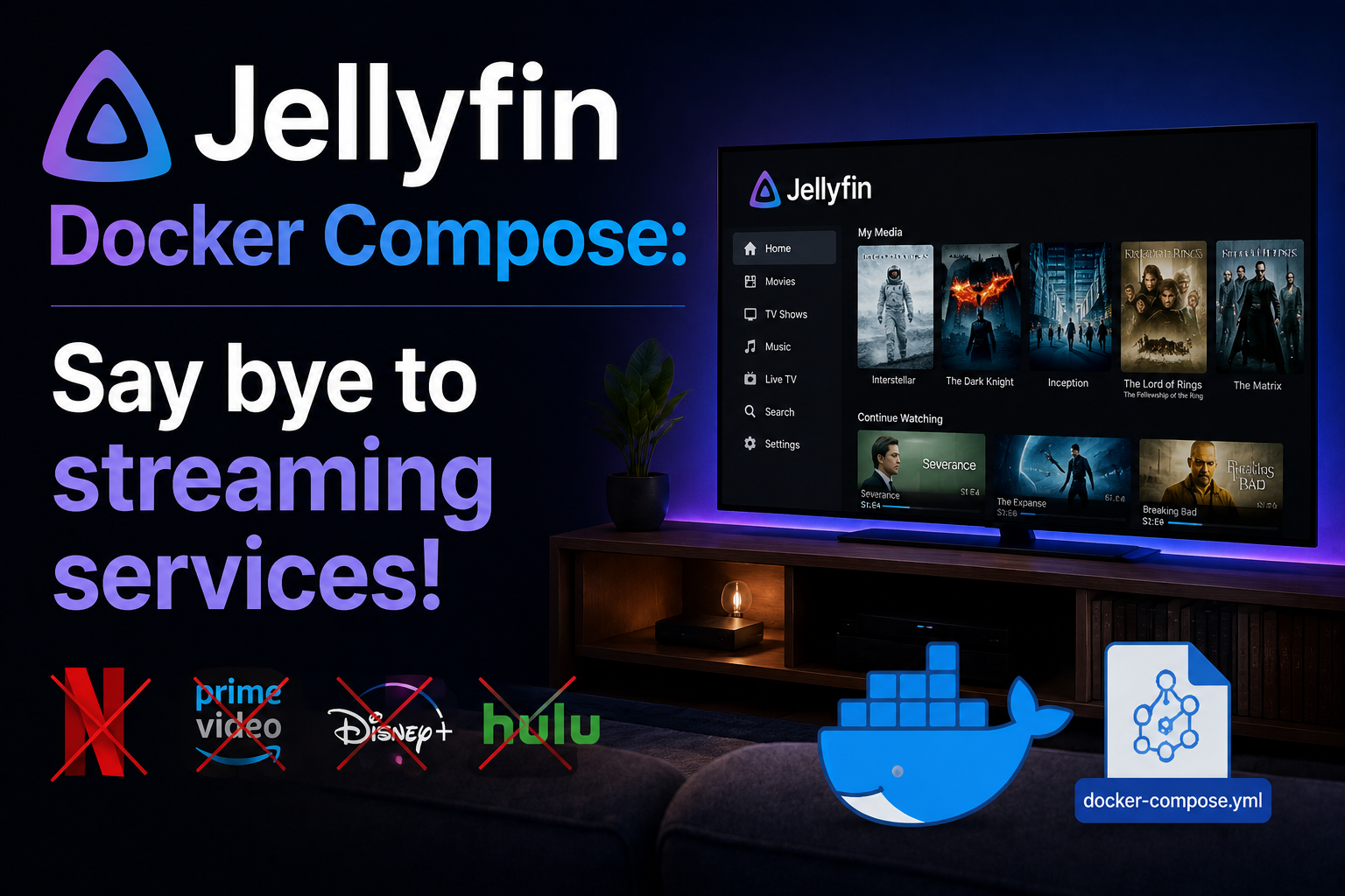 Jellyfin Docker Compose: Say bye to streaming services!